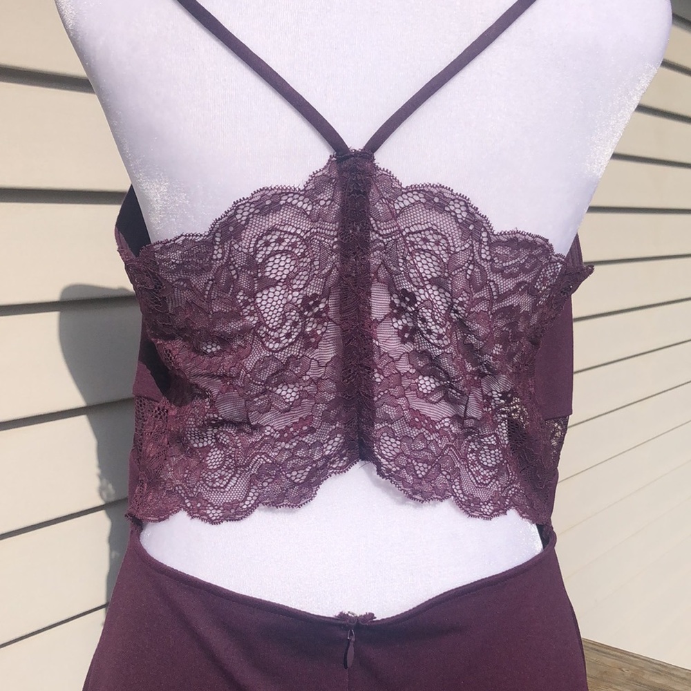 Burgundy Ponte Knit Sheath by Express - Picture 2 of 15